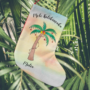 Petite Chaussette De Noël Mele Kalikimaka Personnalisé