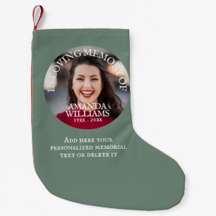 Petite Chaussette De Noël Mémorial de photo personnalisé