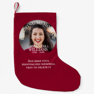 Petite Chaussette De Noël Mémorial photo personnalisé