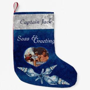 Petite Chaussette De Noël Mer et salutations à thème nautique