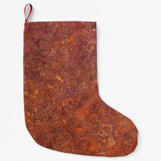 Petite Chaussette De Noël métal rustique : surface texturée.