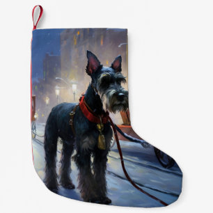 Petite Chaussette De Noël Miniature Schnauzer Saison festive de Noël