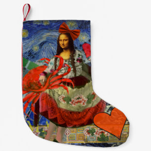 Petite Chaussette De Noël Mona Lisa Fun Zodiaque Fantaisiste 
