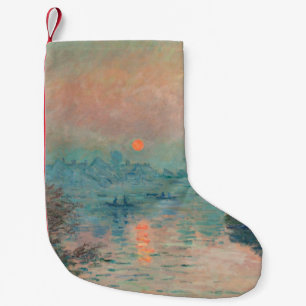 Petite Chaussette De Noël Monet Sunset Seine Beaux-Art Impressionnisme