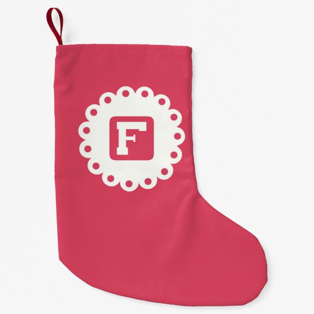 PETITE CHAUSSETTE DE NOËL MONOGRAM "F" (Devant)