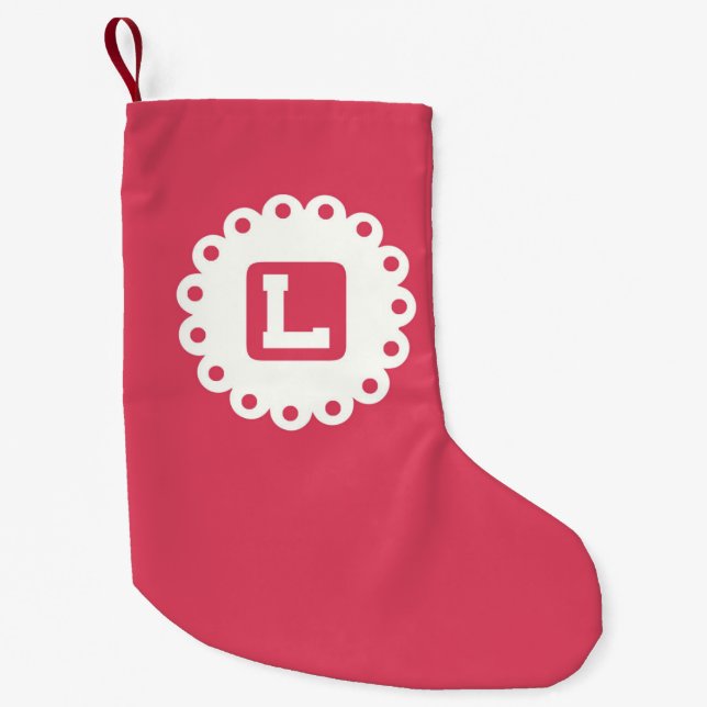 PETITE CHAUSSETTE DE NOËL MONOGRAM "L" (Devant)
