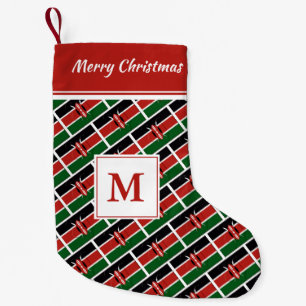 Petite Chaussette De Noël MONOGRAMME Drapeau KENYA