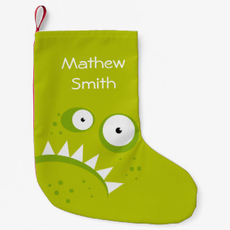 Petite Chaussette De Noël Monstre vert effrayant drôle fâché grincheux