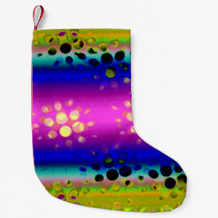 Petite Chaussette De Noël Motif Abstrait coloré