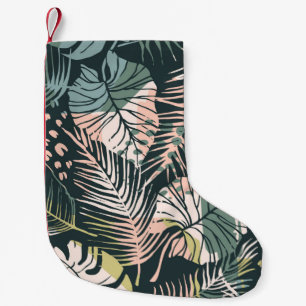 Petite Chaussette De Noël Motif Abstrait créatif transparent avec p tropical