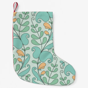 Petite Chaussette De Noël Motif Abstrait fleuri sans soudure