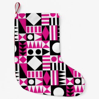 Petite Chaussette De Noël Motif abstrait moderne du milieu du siècle.