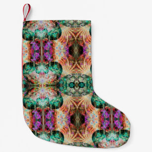 Petite Chaussette De Noël motif Abstrait sans couture avec fleurs et décorat