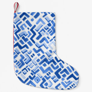 Petite Chaussette De Noël Motif aquarelle géométrique Abstrait sans couture