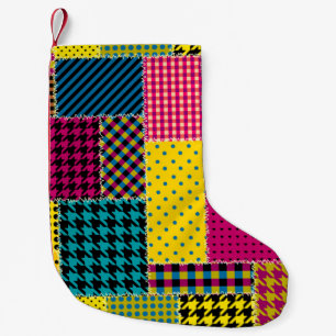 Petite Chaussette De Noël Motif arrière - plan sans couture. Répartition géo
