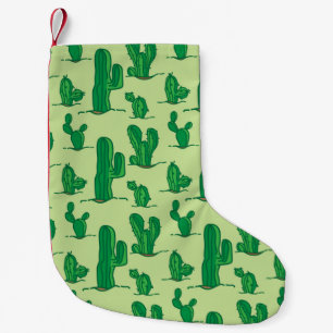 Petite Chaussette De Noël motif cactus. motif de dessin à main. sans soudure