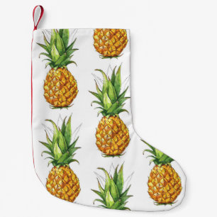 Petite Chaussette De Noël Motif d'ananas d'été, design sans soudure.