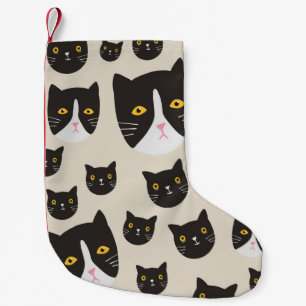 Petite Chaussette De Noël Motif de chat sans joint/