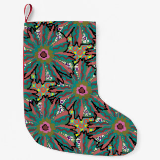 Petite Chaussette De Noël motif de fleurs vintage. Style Doodle, parquet de 