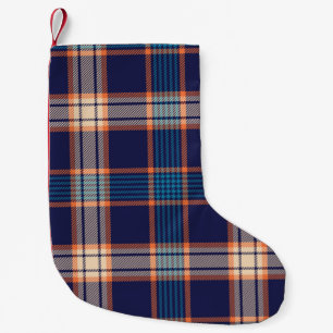Petite Chaussette De Noël Motif de la marine tartan