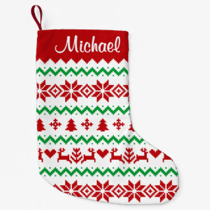 Petite Chaussette De Noël Motif de Noël