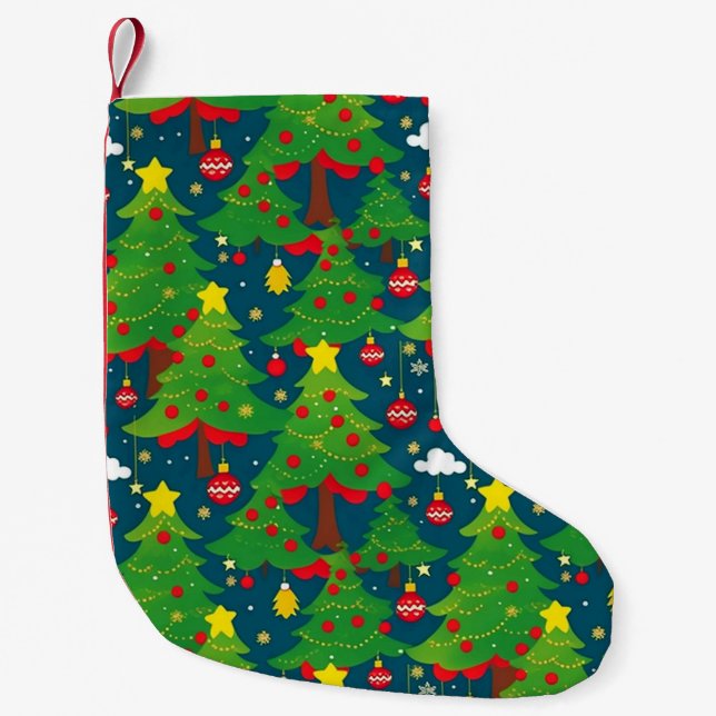 Petite Chaussette De Noël Motif de Noël 2 - stockage (Devant)