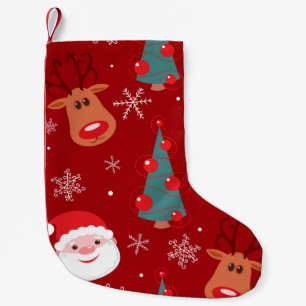 Petite Chaussette De Noël Motif de Noël sans couture avec rennes père Noël t