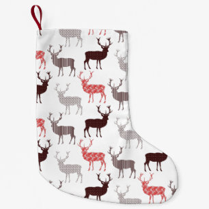 Petite Chaussette De Noël Motif décoratif de cerfs communs/renne de Noël