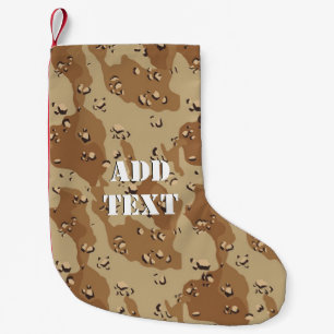 Petite Chaussette De Noël Motif du Camouflage militaire du désert