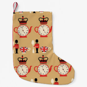 Petite Chaussette De Noël motif du thé anglais transparent