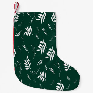 Petite Chaussette De Noël motif feuille