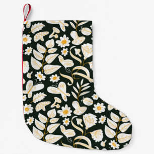 Petite Chaussette De Noël Motif floral sans soudure avec papillons et insect