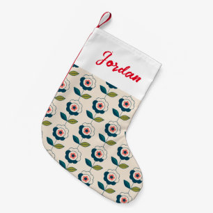 Petite Chaussette De Noël Motif Fun Jardin Retro