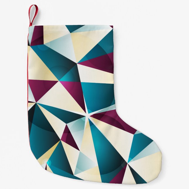 Petite Chaussette De Noël Motif géométrique sans couture. illustration vinta (Devant)
