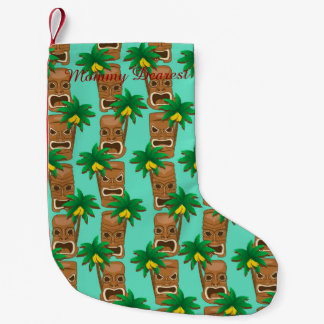 Petite Chaussette De Noël Motif hawaïen de répétition de Tiki