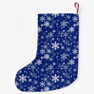 Petite Chaussette De Noël Motif heureux de flocons de neige de vacances pour