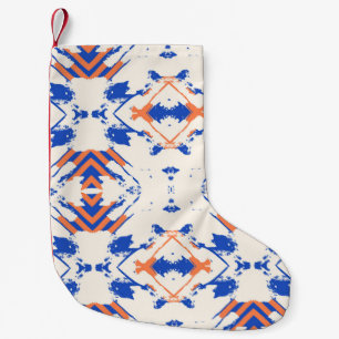 Petite Chaussette De Noël  motif hipster coloré transparent avec géométrie 