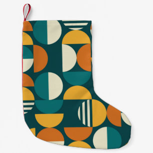 Petite Chaussette De Noël Motif moderne géométrique du milieu du siècle -