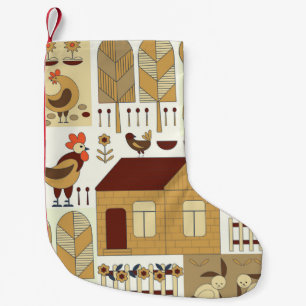 Petite Chaussette De Noël Motif naturel, cottagecore, jardinage. Clôture, f