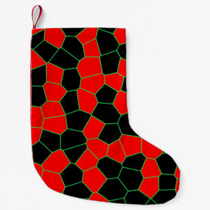 Petite Chaussette De Noël Motif Red Black Green