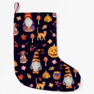 Petite Chaussette De Noël Motif sans couture avec éléments Halloween vinta