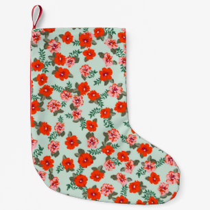 Petite Chaussette De Noël Motif sans couture dans de petites fleurs sauvages