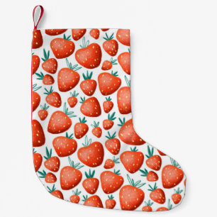 Petite Chaussette De Noël Motif sans soudure aux fraises rouges