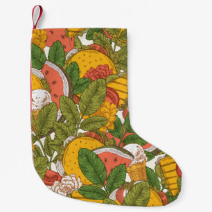 Petite Chaussette De Noël Motif sans soudure de la nourriture d'été. Sanwich
