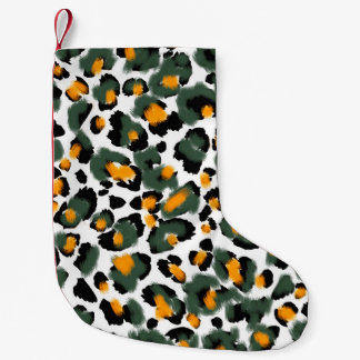 Petite Chaussette De Noël Motif transparent Empreinte de léopard