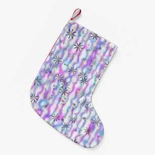 Petite Chaussette De Noël Motif Vagues Étoilées Envoûtantes