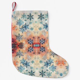 Petite Chaussette De Noël Motif vintage Snowflakes - Christmas Stocking