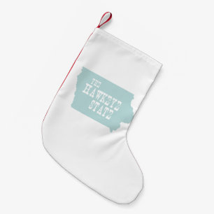 Petite Chaussette De Noël Moto Slogan, État de l'Iowa