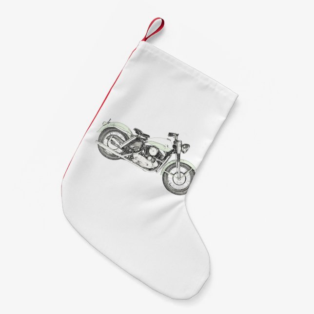 Petite Chaussette De Noël Moto sportif 1957 (Devant (Accrochage))