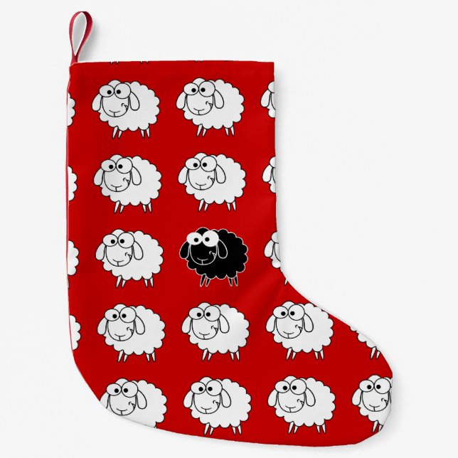Petite Chaussette De Noël Moutons noirs (Devant)